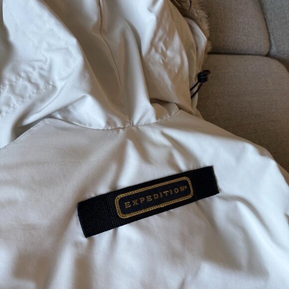 Canada Goose Expedition Parka With Fur White Coat - Picture 5 of 7